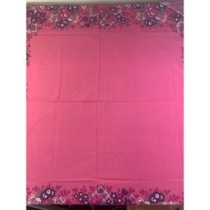 Souleiado French Provencal Pink Floral Cotton Tablecloth 130x130cm